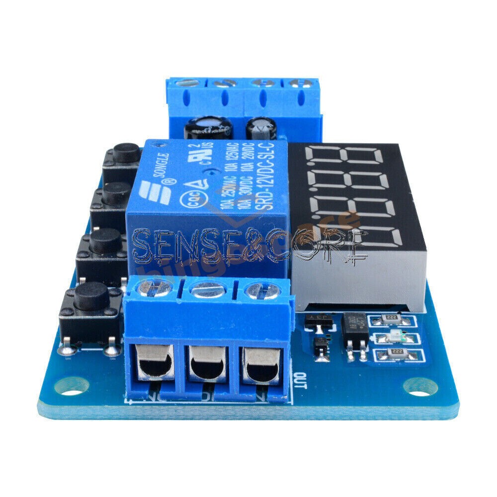 DC12V Automation Trigger Cycle Delay Timer Control Relay Switch Module
