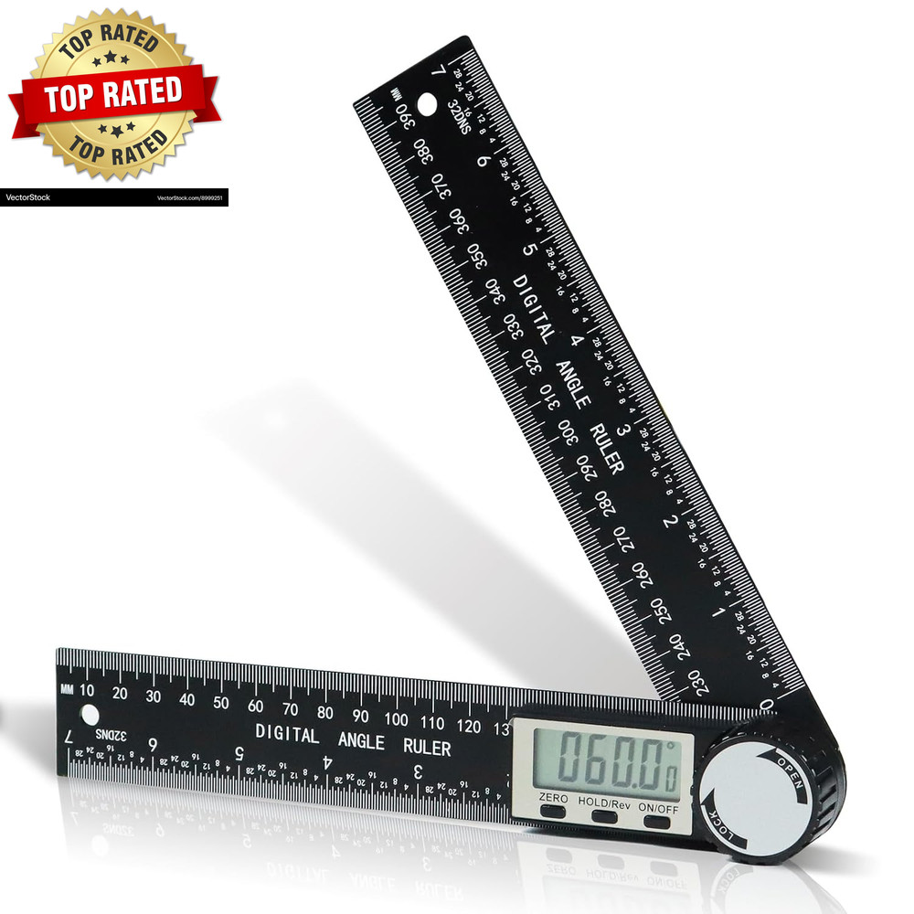 Third Generation Protractor Angle Finder Digital Angle Ruler with 7Inch/200Mm