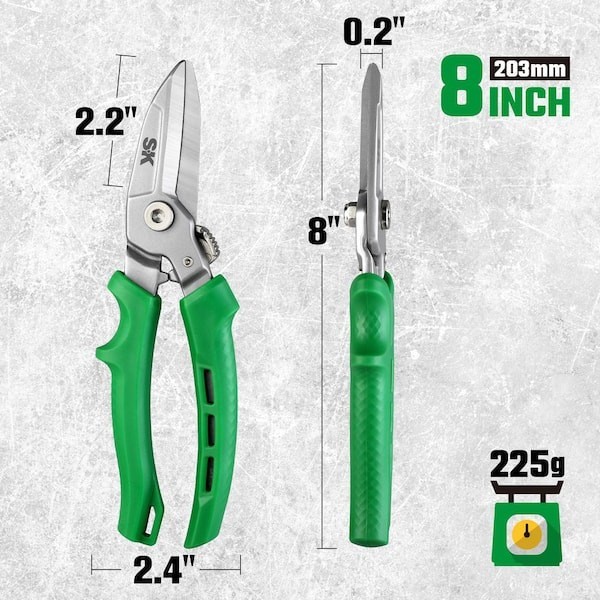 SK 8In Drop Forged Shears Aviation Snips