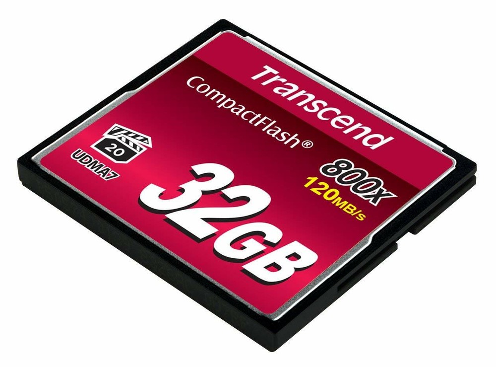 2 Pack Transcend 32GB 800x Compact Flash UDMA Memory Card