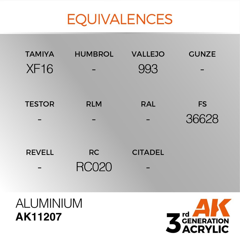 AK Interactive 3G Acrylic Aluminium 17ml
