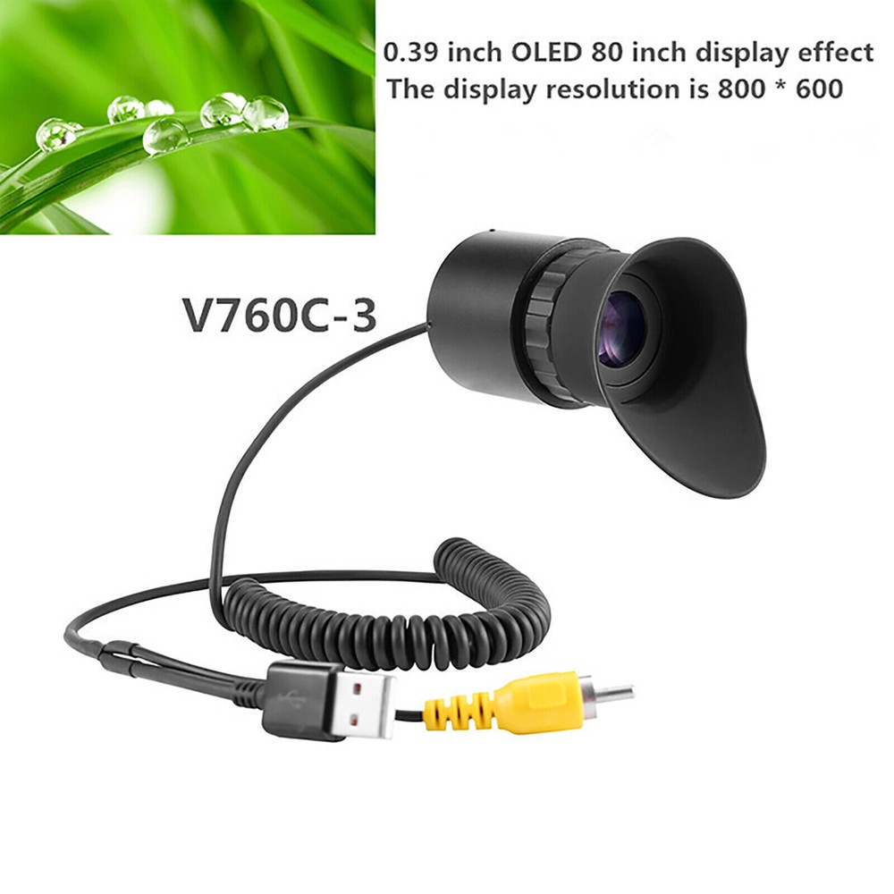 V760C-3 Wearable Head Mounted HD Screen Display 80" Effect FPV Security Monitors