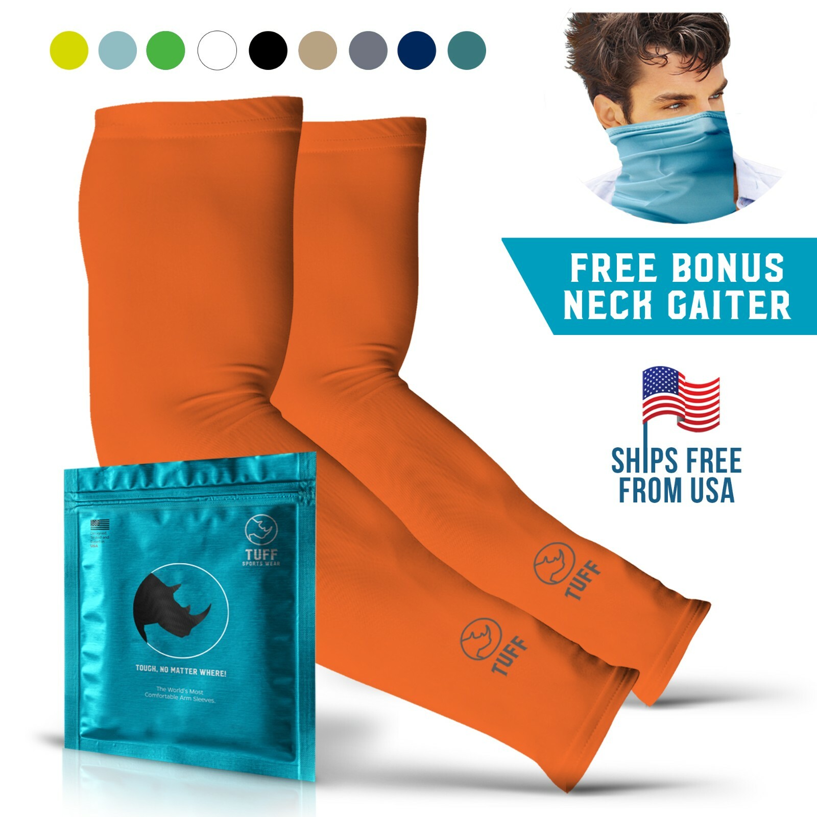 Tattoo Cover Up Arm Sleeves 1 Pair 10 colors for Men Women Compression Sleeve