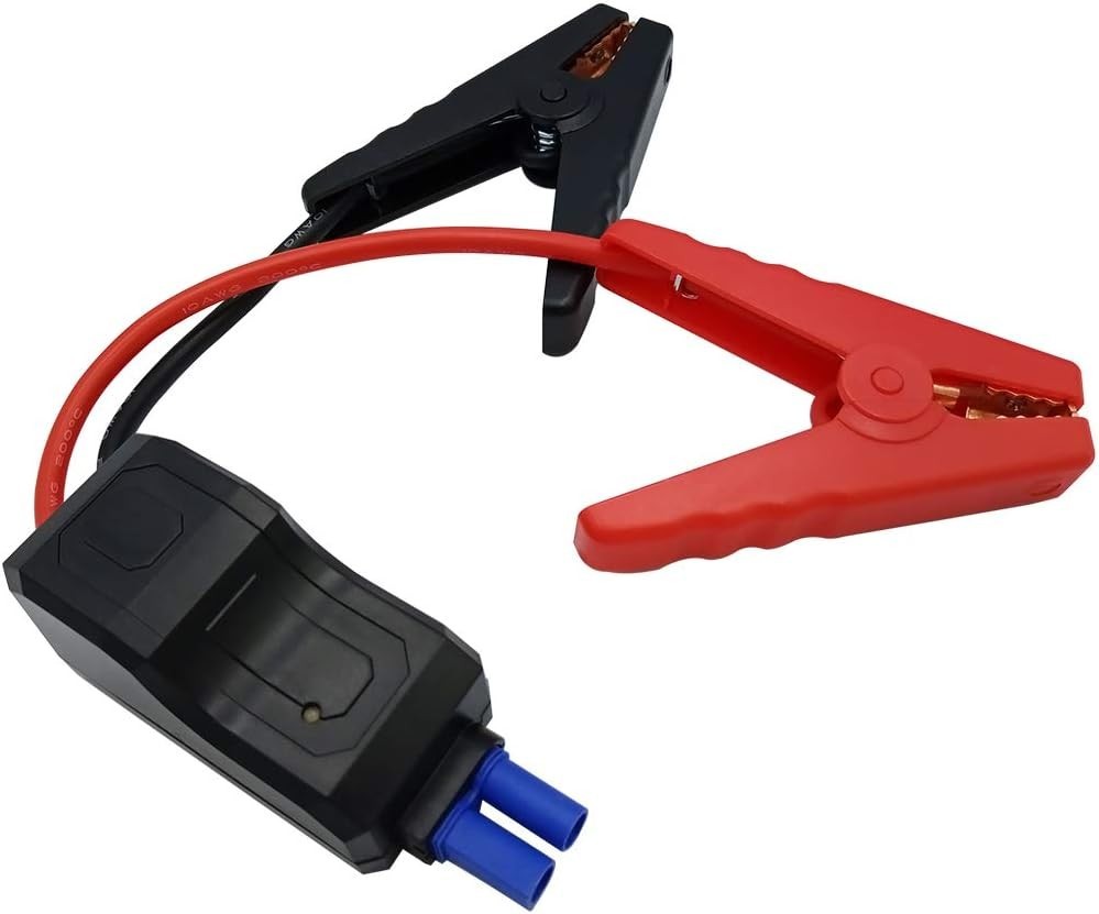Replacement 12V Car Jump Starter Cable with Smart Clamps for EC-5 Interface