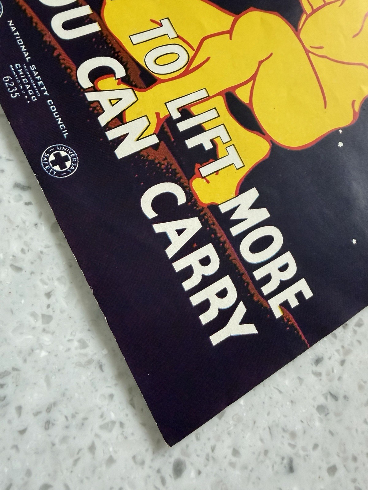 National Safety Council Poster - WWII - Original - You're Not Atlas... (# 6235)