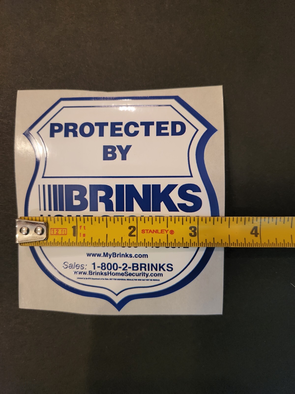 BRINKS HOME SECURITY ALARM WINDOW STICKER DECAL SIGNS Standard size 3.5" x 3.5"