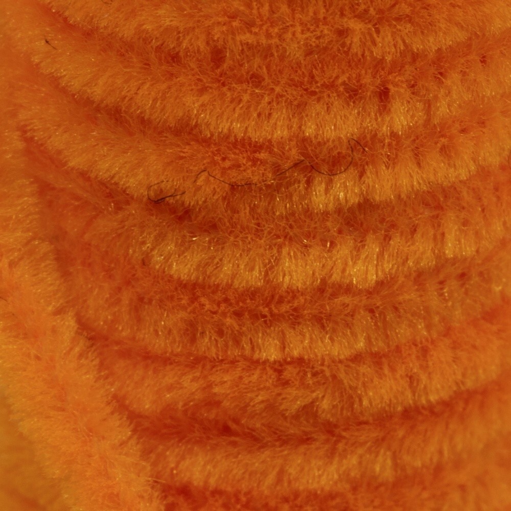 Worm Chenille - Fl. Orange - Squirmy Fly Tying Materials