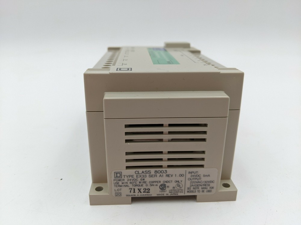 Square D 8003 EX33 Expansion Module Micro Controller Series A1 24 VDC 6W NOS