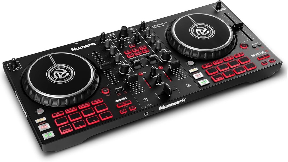 Numark Mixtrack Pro 2 Deck Controller for Serato DJ Mixer, Built-in 2 Decks