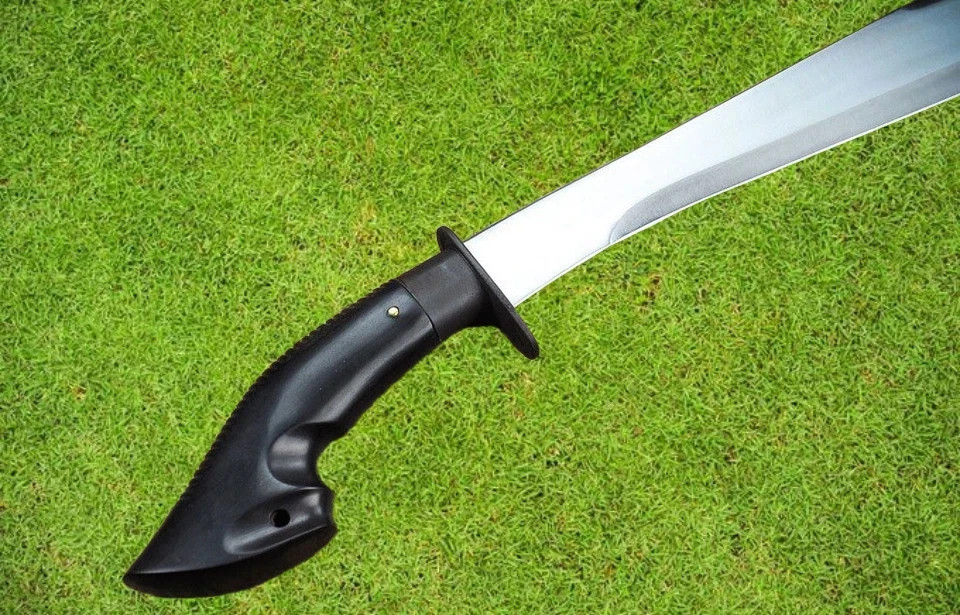 Custom Handmade Carbon Steel Itak Tagalog Philippines Sword With Leather Sheath