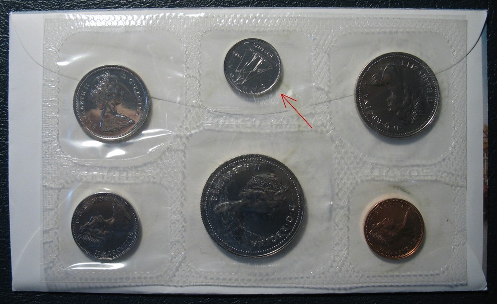 Canada 1978 Proof Like set packaging error - flipped 10-cent