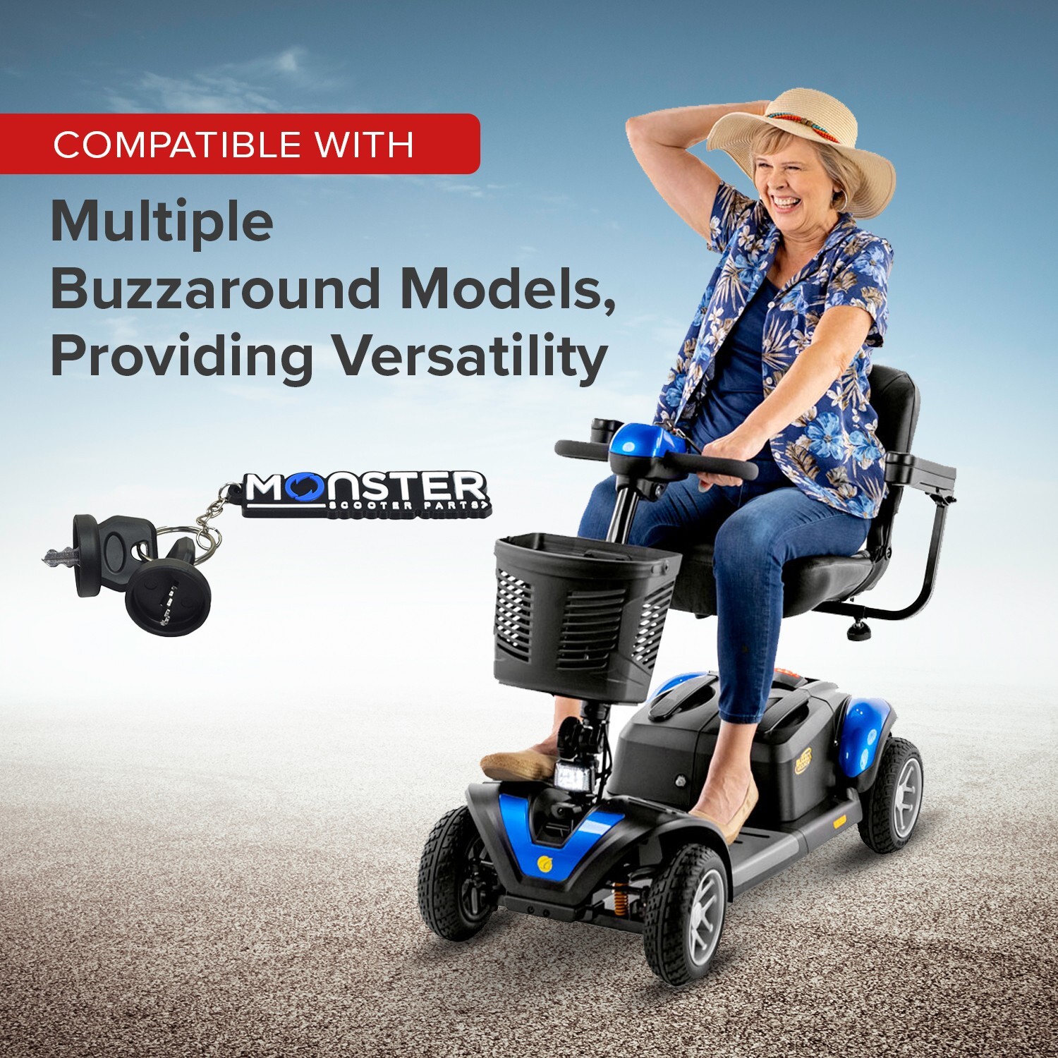 Keys for Golden Buzzaround EX, LT, & Later XL, XL HD Model Scooters MBE-BZ7-KEYS