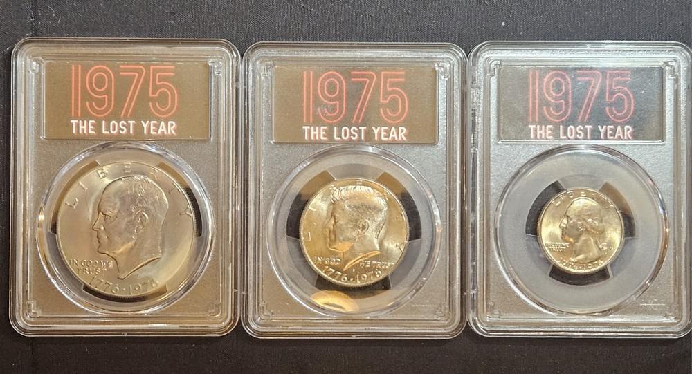 1976 D Bicentennial Kennedy, Ike, Quarter Set MS64