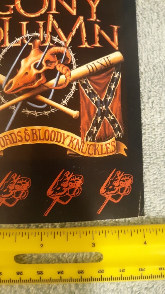 AGONY COLUMN Brave Words & Bloody Knuckles 1991 Album Promo 4x6 Postcard