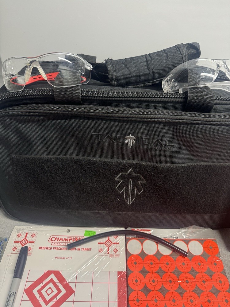 TACTICAL Gun Range Bag + Various Range Equipment Unknown Tools