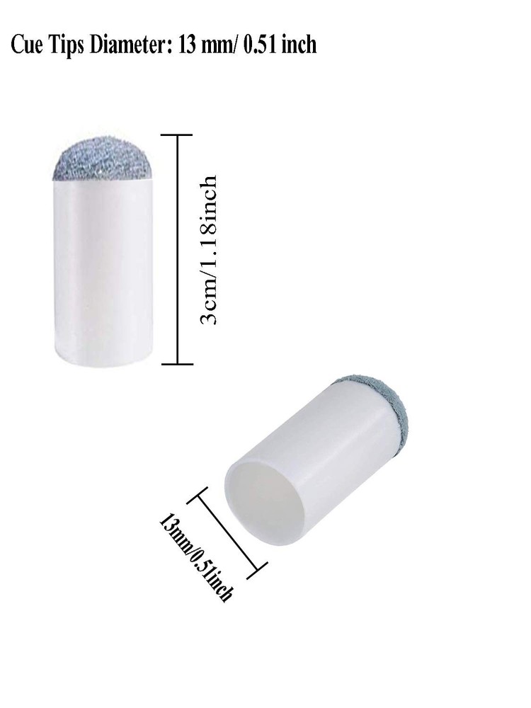 50 pieces 13mm billiard cue tips, sliding replacement tips