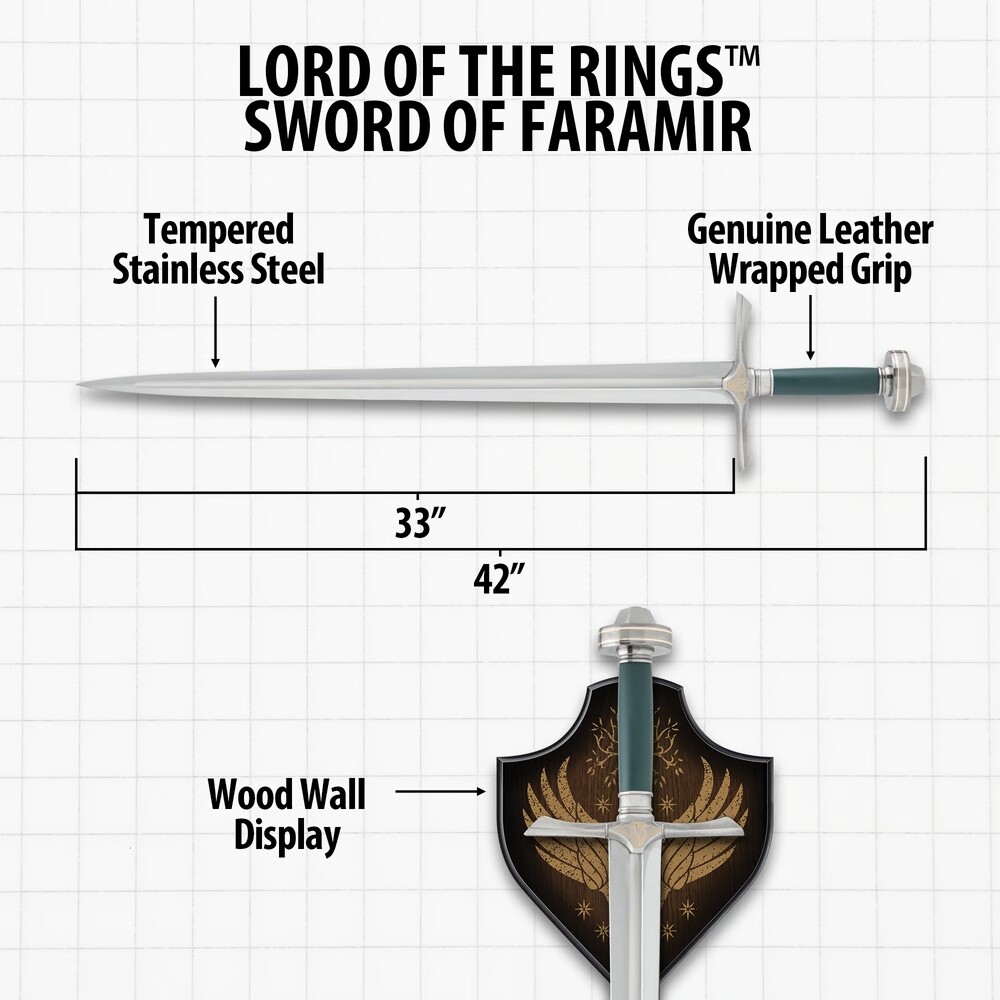 United Cutlery The Sword of Faramir-LOTR Merchandise Certificate of Authenticity