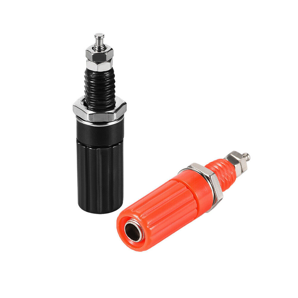 10Pcs Binding Post M8 Thread Amplifier Connector Banana Plug Jack Socket