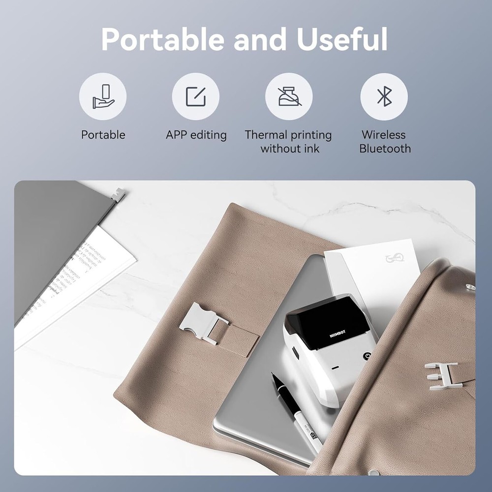 NIIMBOT B1 Label Maker Machine with Tape Portable Bluetooth Thermal Printer