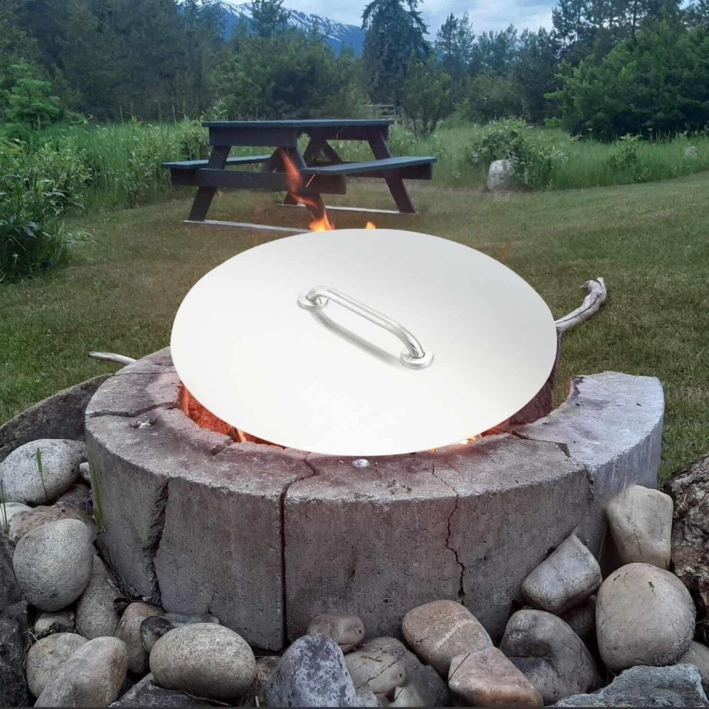 20" Fire Pit Lid Round Fire Pit Ring Stainless Steel Fire Pit Ring Cove