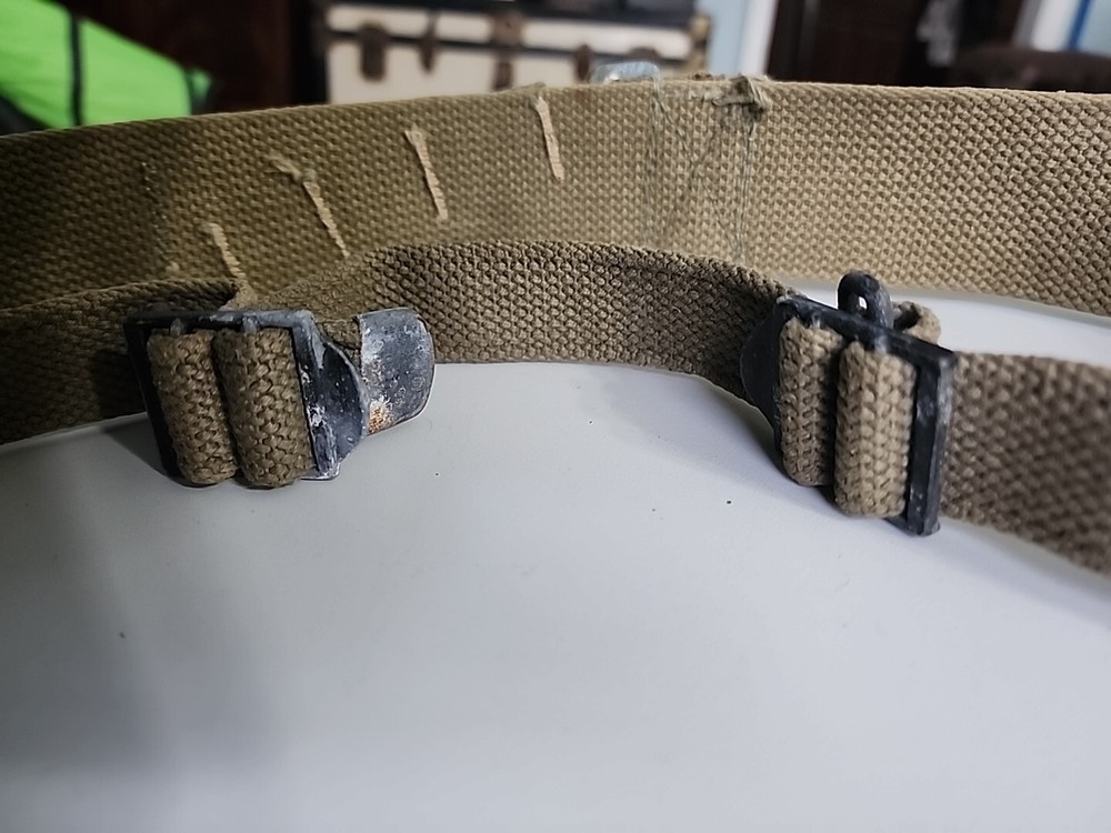 Vintage Military OD Green Canvas Strap 40”