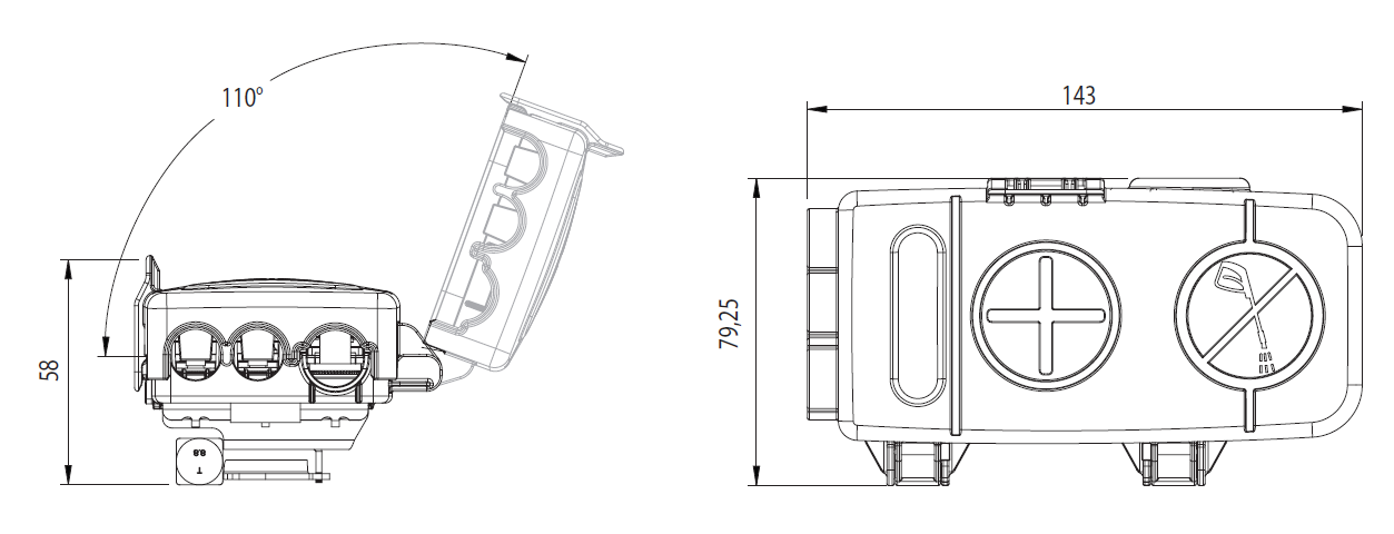 Universal On-Battery Terminal Power Distribution Fuse Box - 12v 24v Marine