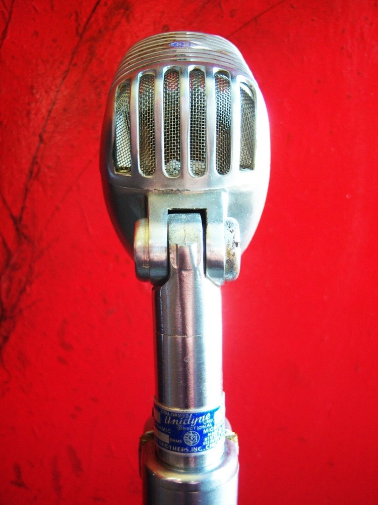Vintage 1952 Shure 55S dynamic cardioid microphone custom LED lamp light Elvis