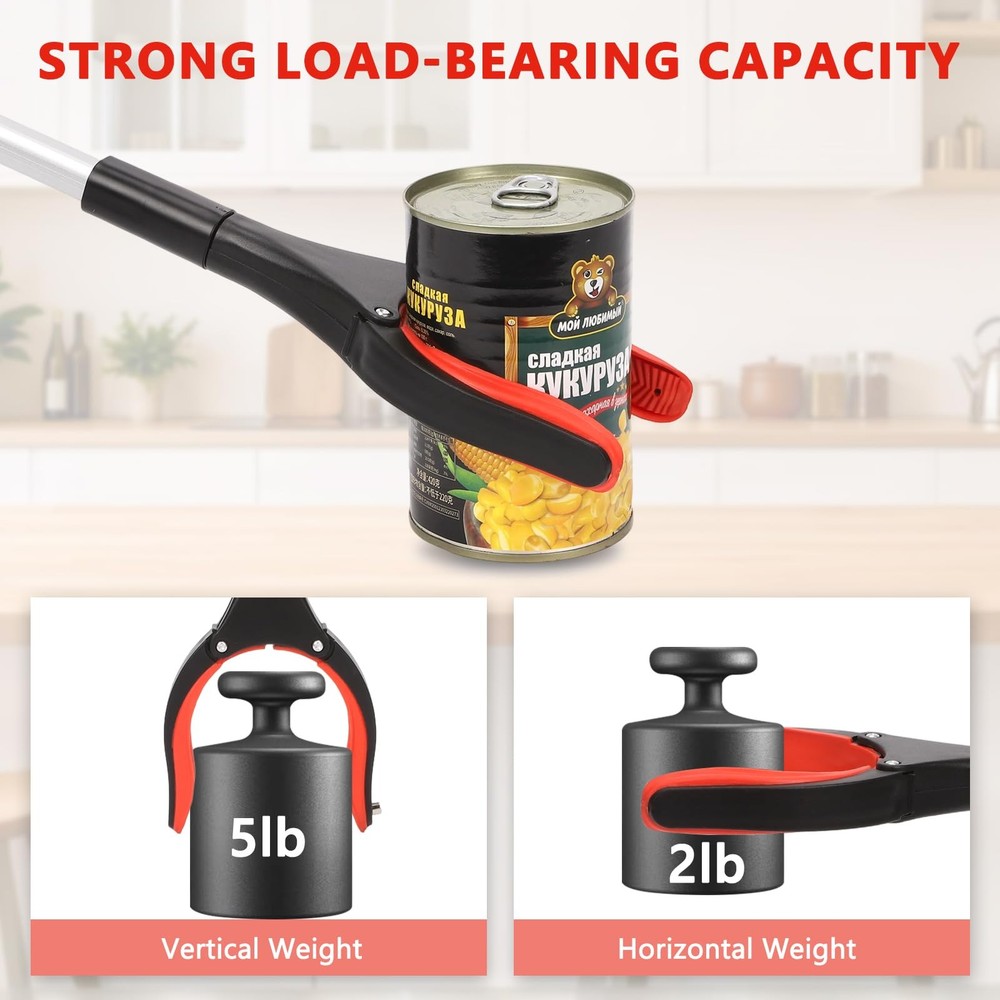 2 Pack Grabber Reacher Tool, Foldable Pickup Tool with 90° Rotating Head & Ma...