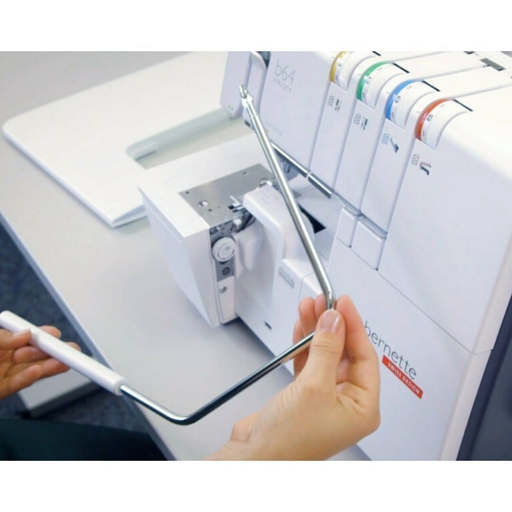 Bernette 64 Airlock Overlocker Easy Air Threading LED Lights (White)