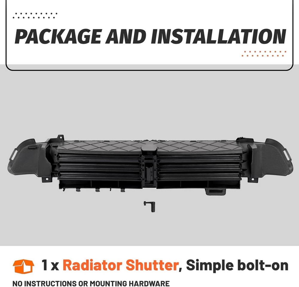 Grille Shutter Assembly Compatible with 2014-2018 Jeep Cherokee SUV Replacement