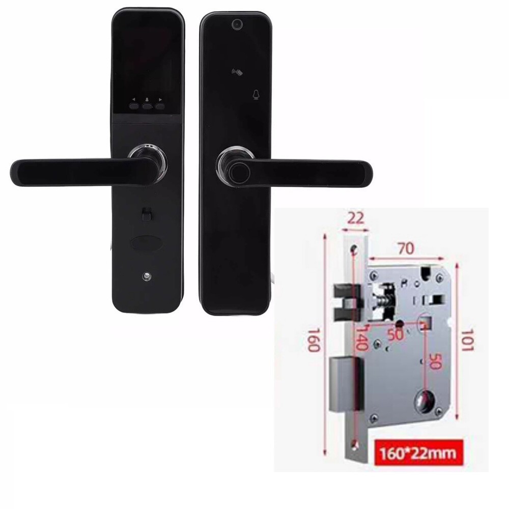 NEW Face Recognition Tuya Wifi Smart Door Lock Visual Intercom Fingerprint