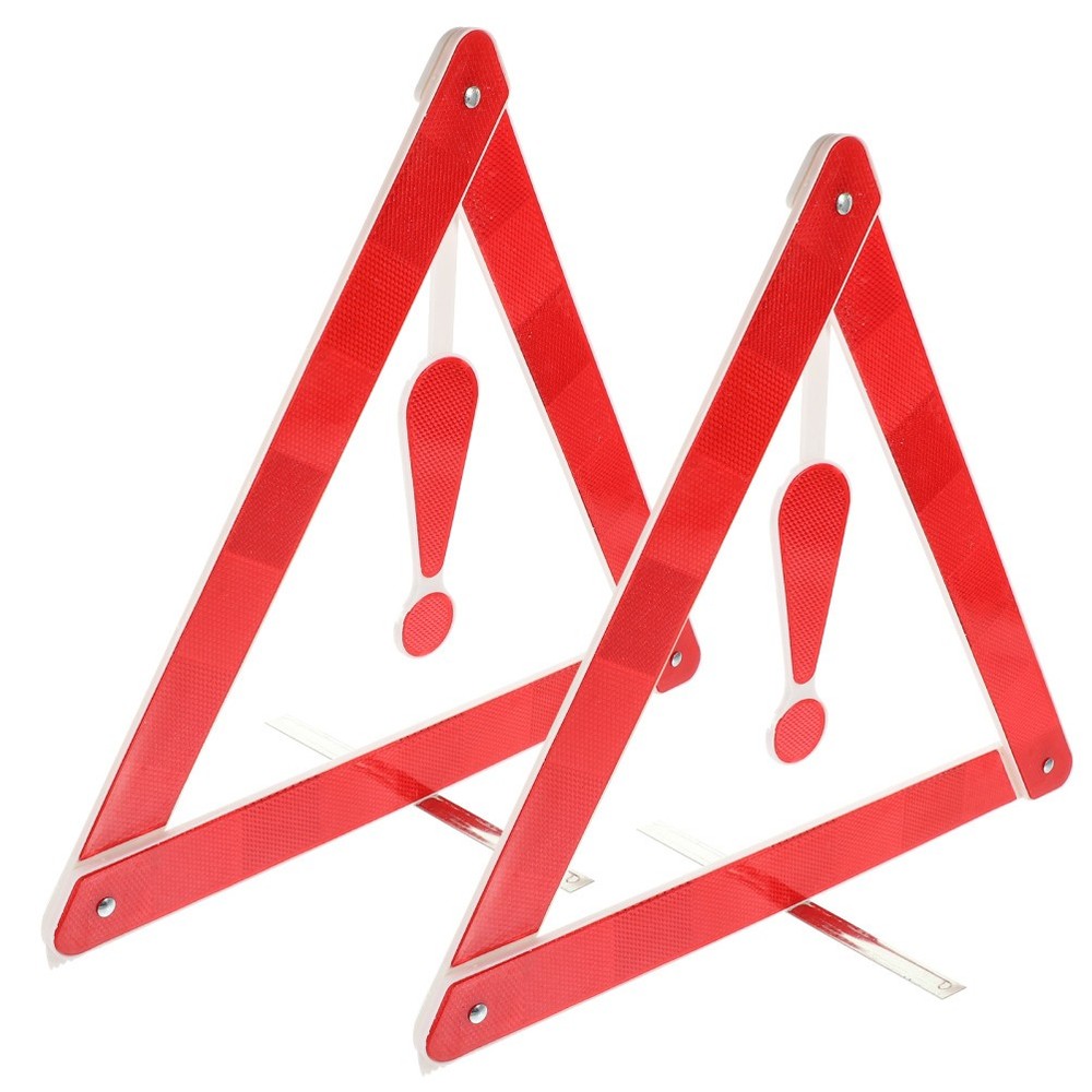 2PCS Reflective Warning Sign Foldable Triangle Car Hazard Breakdown Car Motor