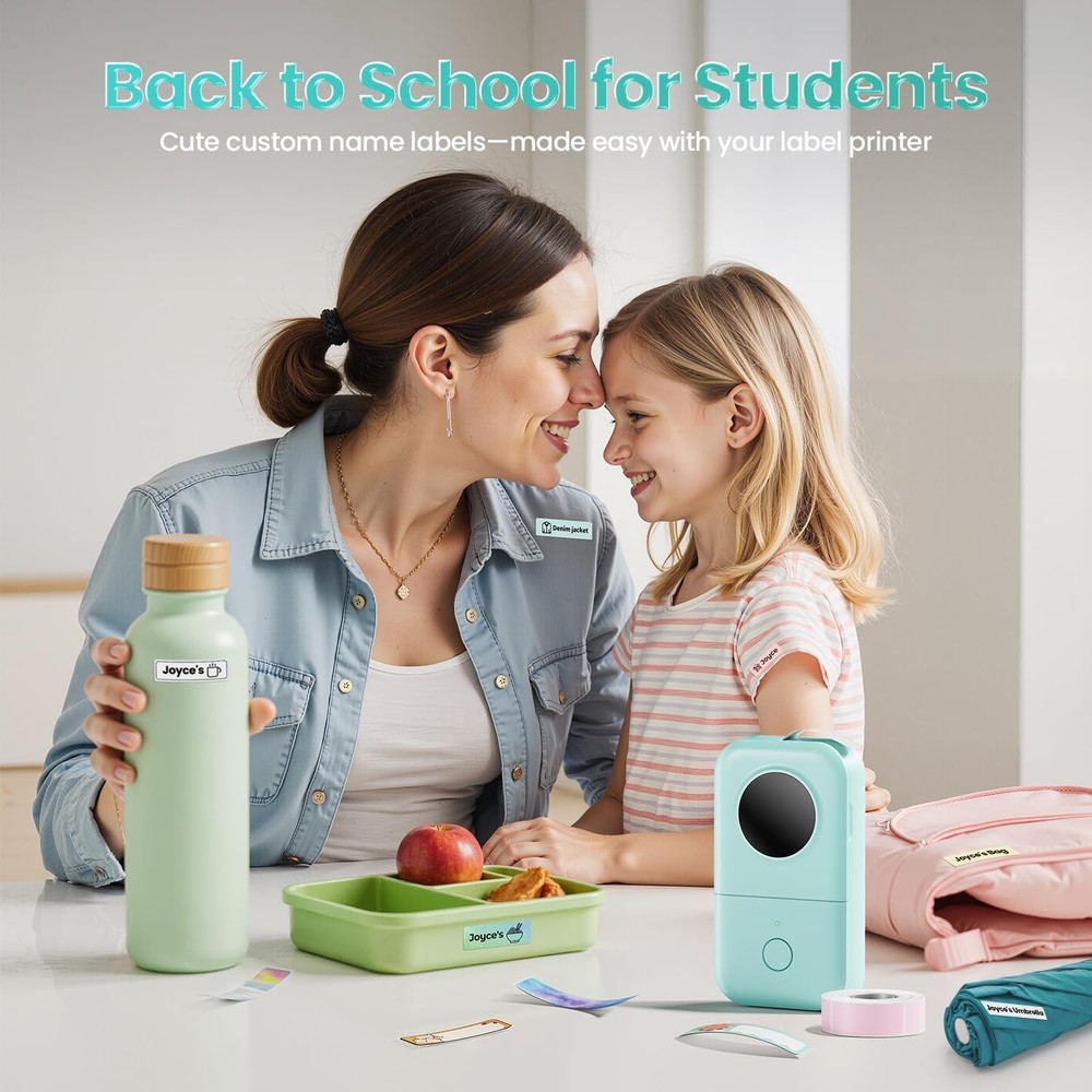 D30 Bluetooth Label Maker, Mini Portable Label Printer with Tape