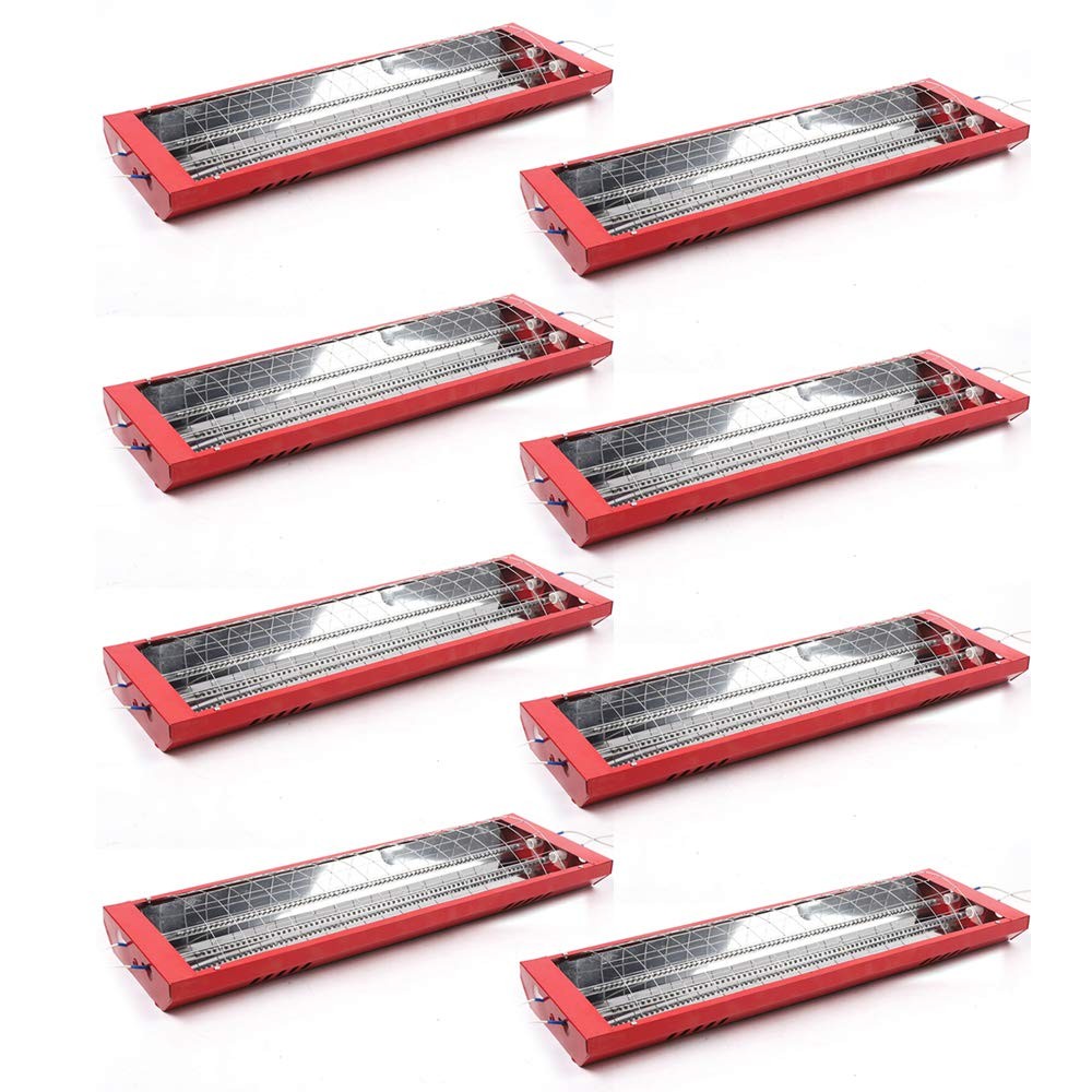 8 Pack 2000W Spray Baking Booth Infrared Paint Curing Light Heating Lamp Heaters