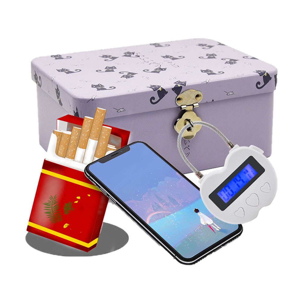 White Time Lock LCD Display Time Lock Multifunction Travel Electronic Timer HOT