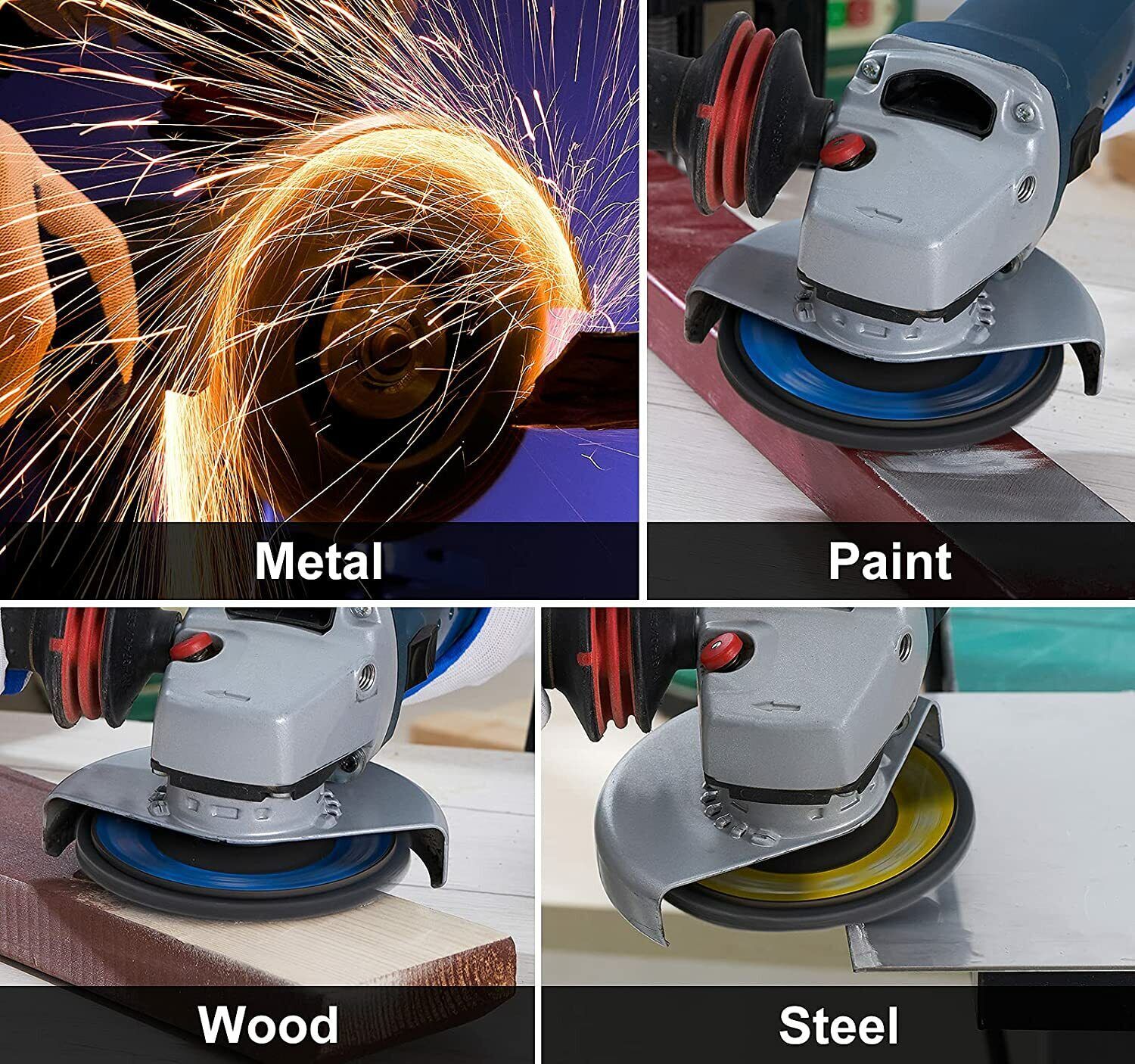 40PCS 4-1/2" Zirconia Flap Disc 40 Grit Angel Grinder Sanding Grinding Wheels