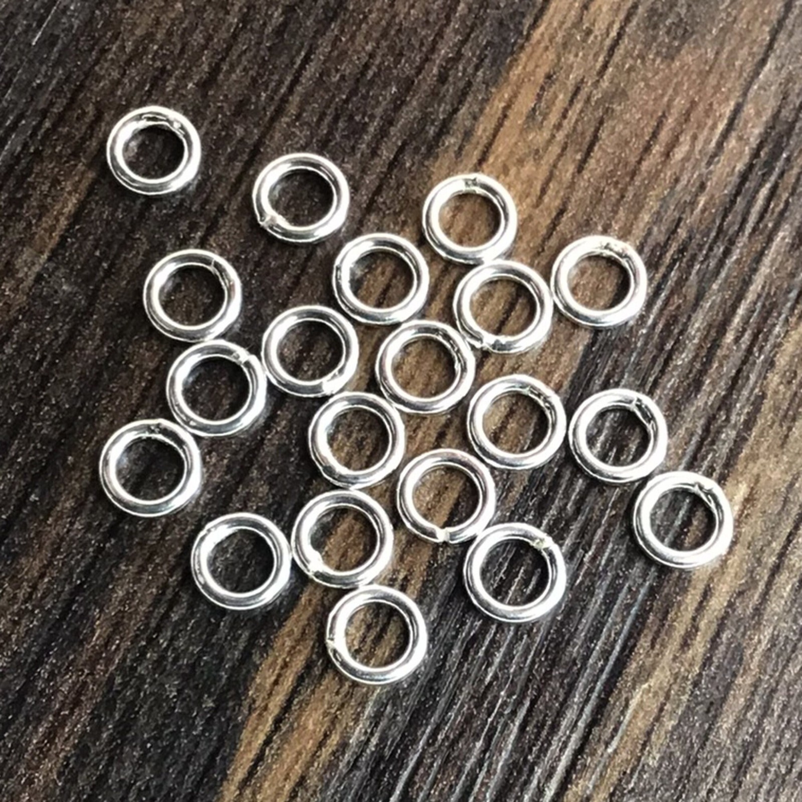 925 Sterling Silver 3mm 4mm 5mm 6mm 7mm Open/Closed Jump Rings Round/Oval 20pcs