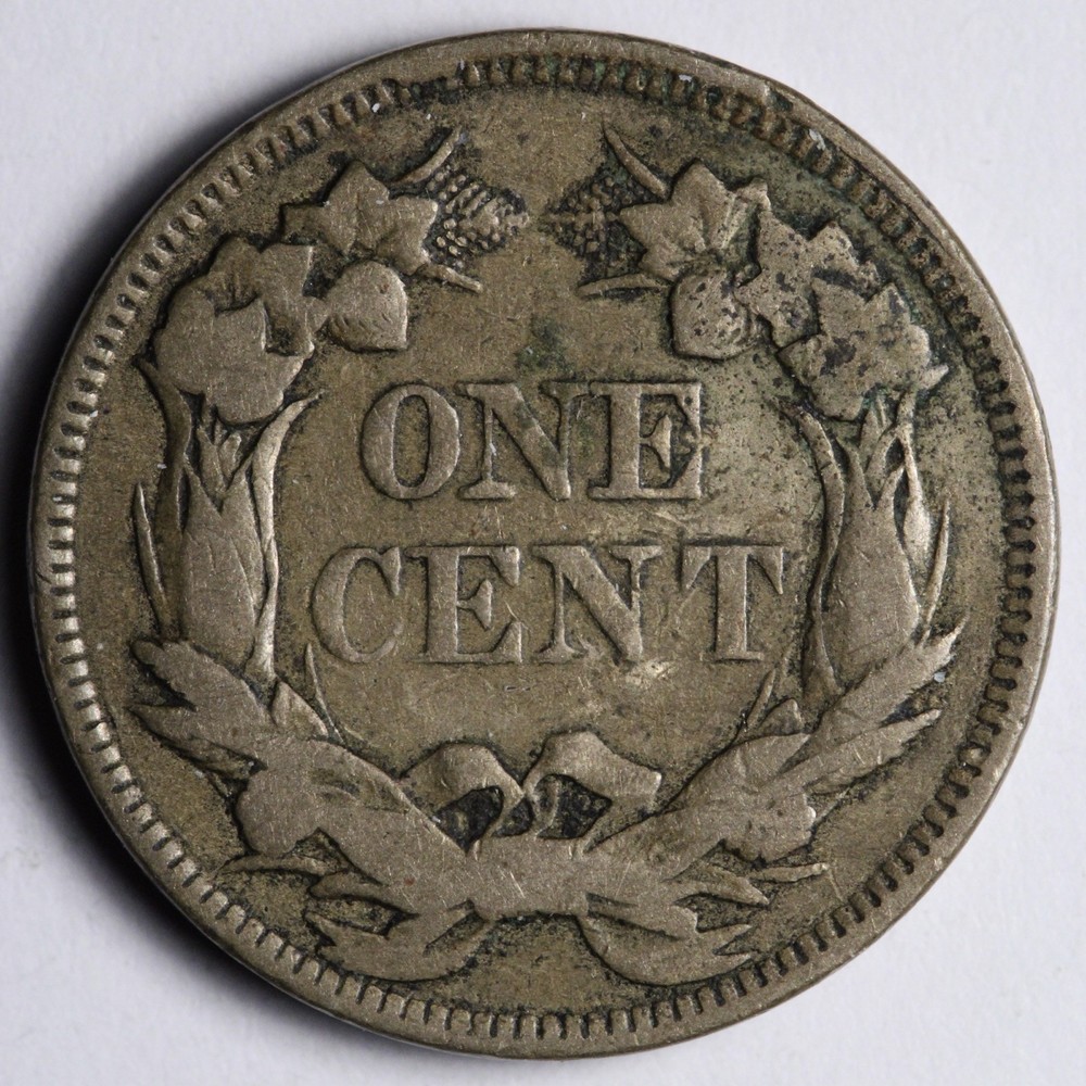 1857 Flying Eagle Cent Penny VF+/XF E124 USVTER