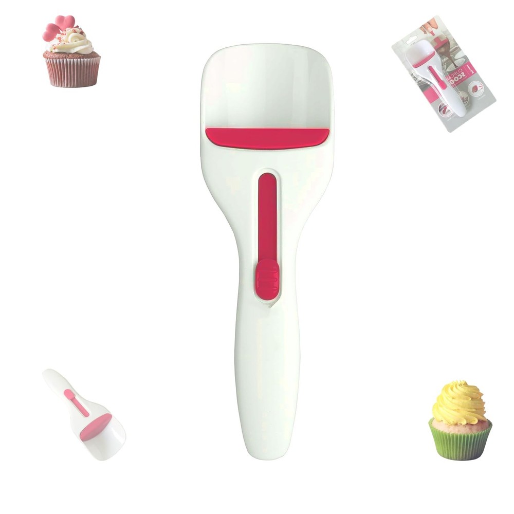 Cupcake Batter Dispenser Scoop with One-Touch Sliding Button - Professional C...