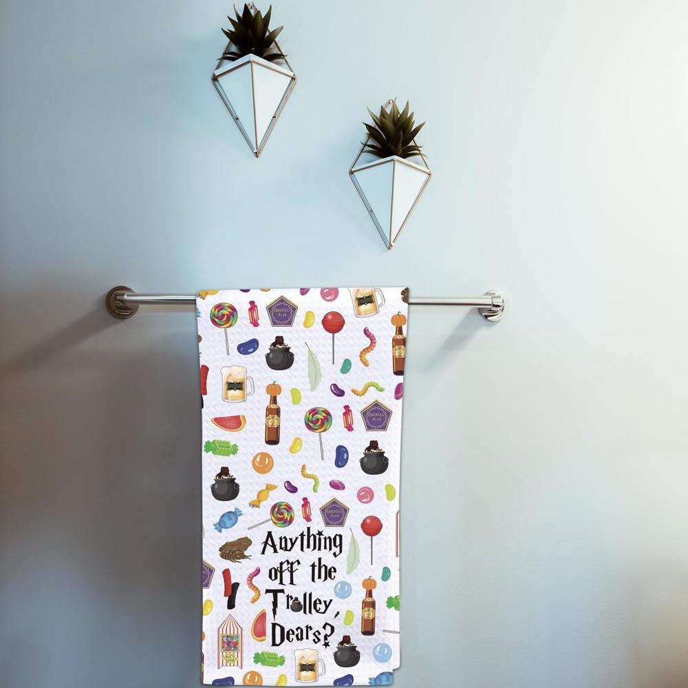 POFULL Wizarding Snacking Dish Towel Wizard Witches Gift Wizard Lover Kitchen...