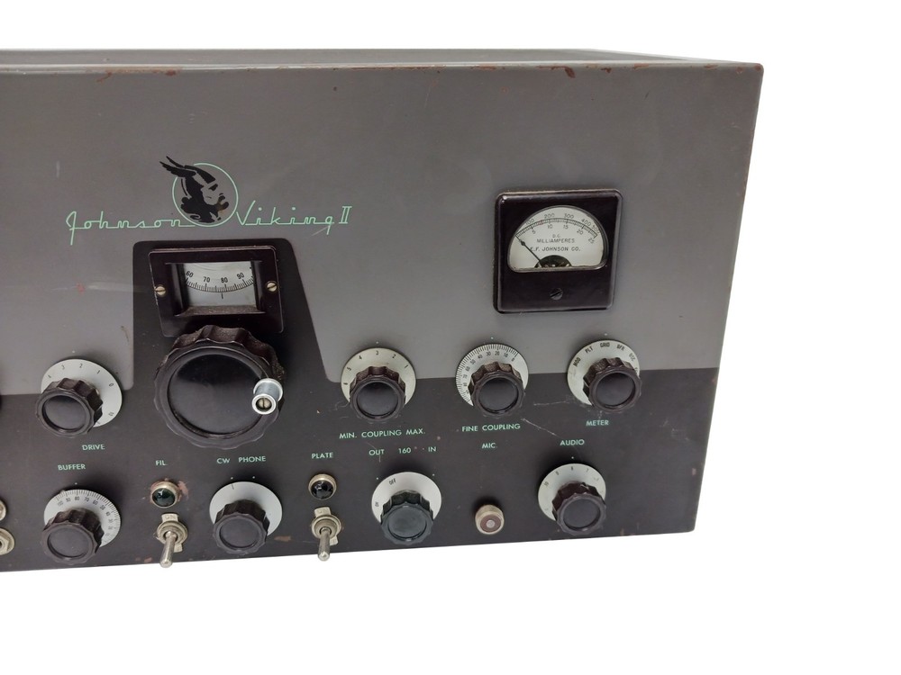 Vintage Johnson Viking II HF tube Transmitter Copper Plated Case
