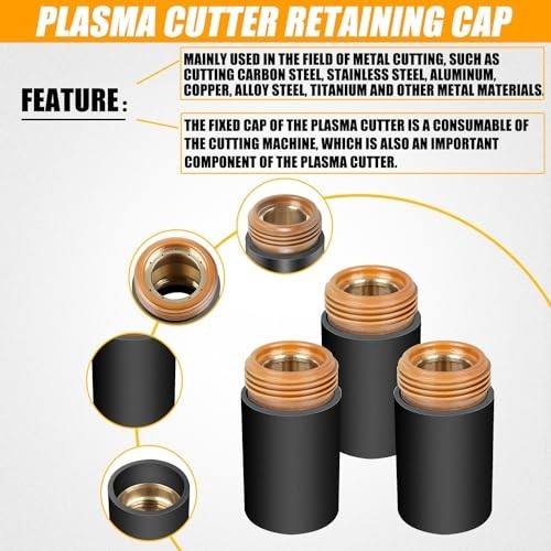 3Pcs 220854 Fit Hypertherm Retaining Cap 65A 105A Powermax 45XP 65 85 105 Plasma