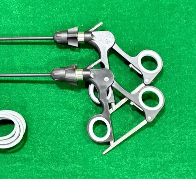 2pc Laparoscopic Croce Olmi Grasper 5mmx330mm with Cable Reusable Instruments
