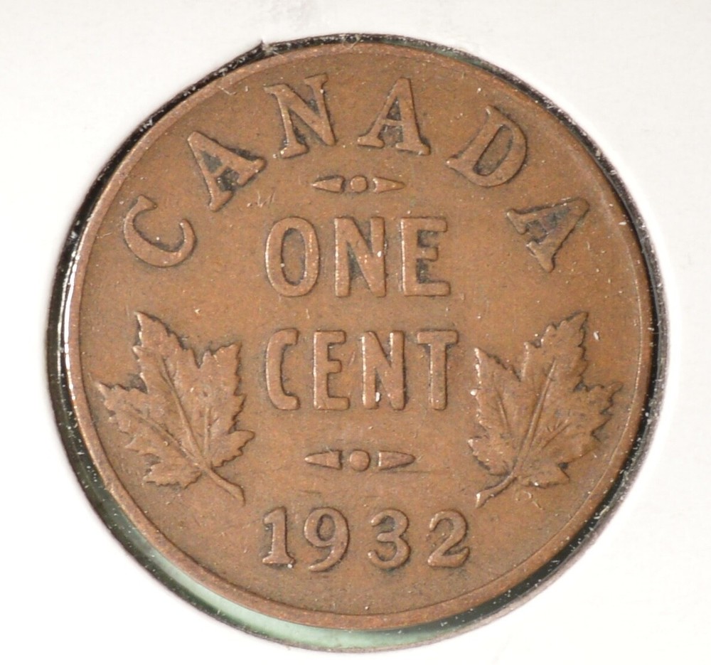 1932 - Canada Penny  - 1 cent  - Average Circulated   🇨🇦🇨🇦