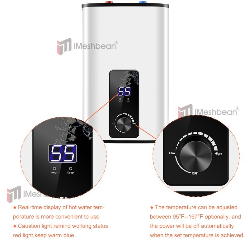 Instant Electric Hot Water Heater Shower Compact Mini-Tank Storage RV 10L 110V