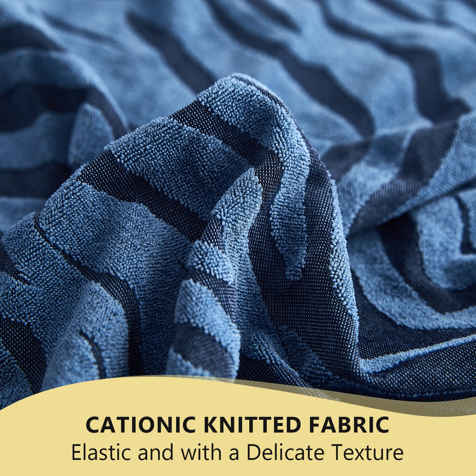 Elastic Jacquard Sofa Cover w/ Skirt 1/2/3/4 Seater Stylish Sofa Couch Slipcover