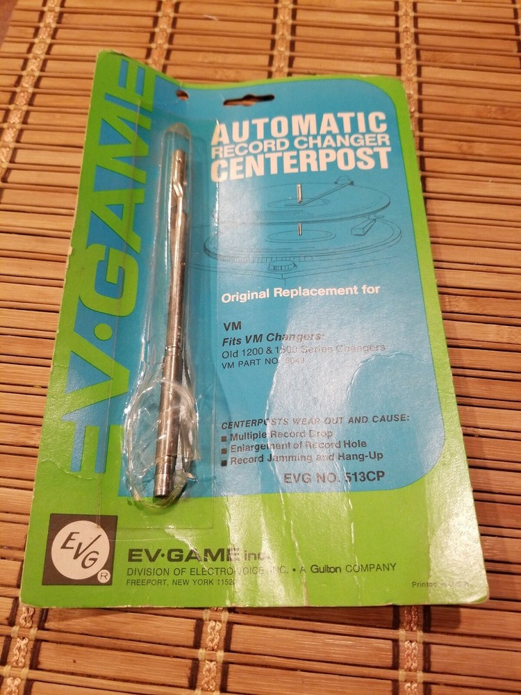 EVG 513CP Automatic Record Changer Center Post~NOS EV Game