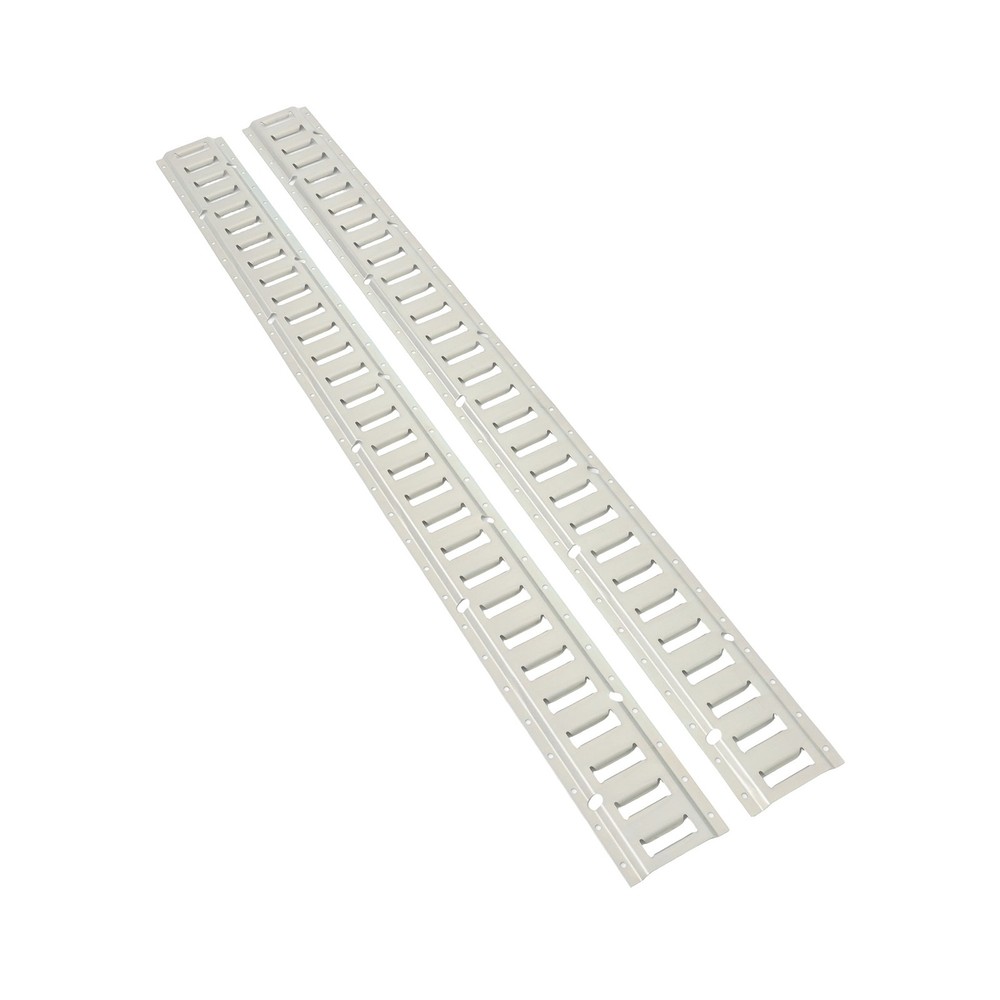 E Track Tie Down Rail Kit Silver Galvanized Carbon Steel Replacement Durable