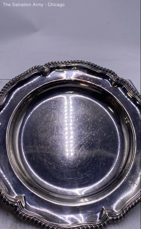 Kitchenware Tableware Round Shape Large Serving Silver Plate Tray