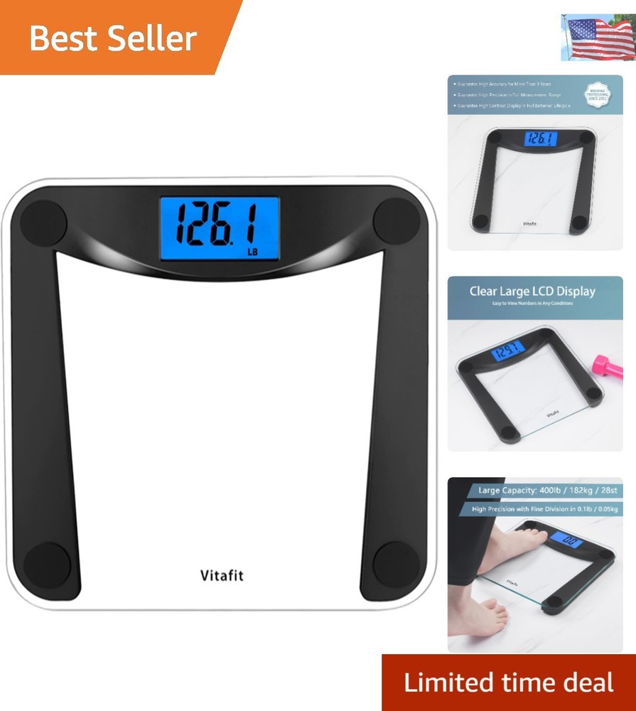 Extra Large Backlit LCD Digital Scale - 0.1lb Precision for Body Weight